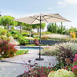 HESPERIDE - Parasol droit rectangulaire inclinable "Loompa" blé 2,5x2,5m - vignette