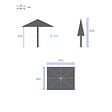 HESPERIDE - Parasol droit rectangulaire inclinable "Loompa" blé 2,5x2,5m - vignette
