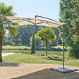 HESPERIDE - Parasol déporté carré "Manoa" blé 2,5x2,5 m - vignette