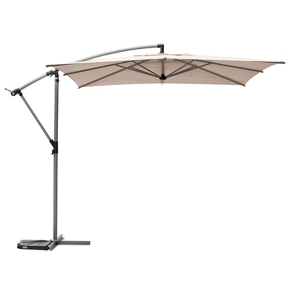 HESPERIDE - Parasol déporté carré "Manoa" blé 2,5x2,5 m - large