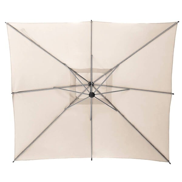 HESPERIDE - Parasol déporté carré "Manoa" blé 2,5x2,5 m - large