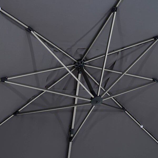 HESPERIDE - Parasol déporté rectangulaire "Équador" Ardoise 4 x 3m en aluminium et polyester - large
