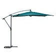 HESPERIDE - Parasol déporté rond "Manoa" bleu canard & graphite 3m en aluminium traité époxy - vignette