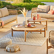 HESPERIDE - Table basse de jardin ronde "Deona" 120x38cm en acacia - vignette
