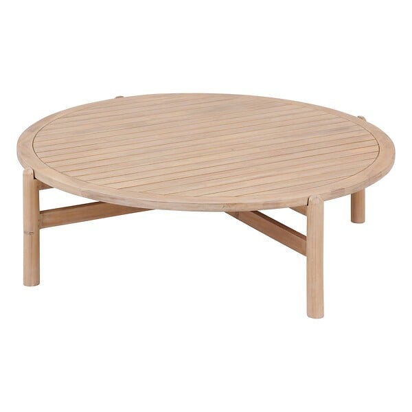 HESPERIDE - Table basse de jardin ronde "Deona" 120x38cm en acacia - large