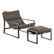 HESPERIDE - Fauteuil relax de jardin "Lambinio" graphite en aluminium en acier traité en epoxy - vignette