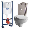 GROHE - Grohe Pack WC Bâti Autoportant Rapid SL + WC Vitra Normus + Abattant softclose + Set habillage + Plaque chrome - vignette