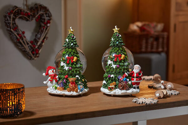 SMARTSOLAR - Boule à neige music sapin 10cm - large