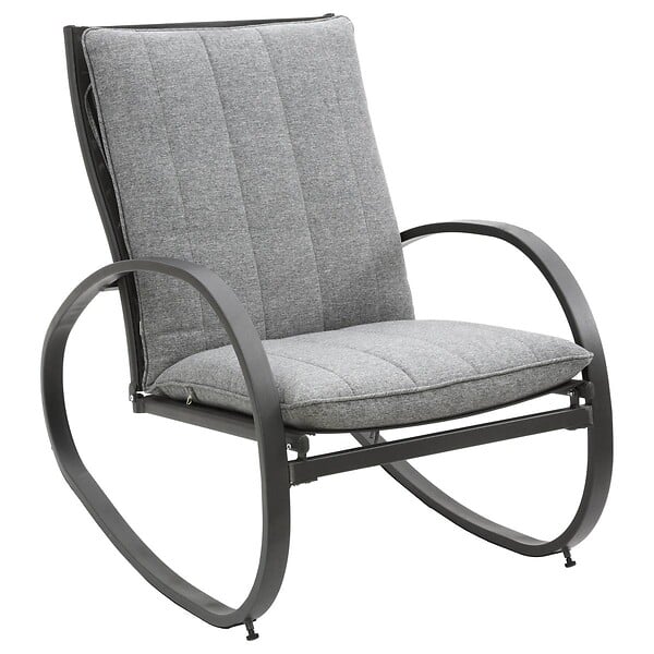 HESPERIDE - Fauteuil à bascule "Nevada" graphite en acier traité époxy - large