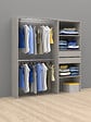 MODE DE VIE - Aménagement de placard avec LED Sophy - Chêne gris - H200xL195cm - vignette
