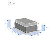 HESPERIDE - Pouf de jardin "Mooréa" terre d'ombre en aluminium traité époxy et résine tressée - vignette