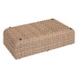 HESPERIDE - Pouf de jardin "Mooréa" savana en aluminium traité époxy et résine tressée - vignette