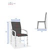 HESPERIDE - Fauteuil de jardin empilable "Diese" badiane & blanc en aluminium traité époxy - vignette
