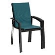 HESPERIDE - Fauteuil de jardin empilable "Axant" bleu canard & graphite en aluminium traité époxy - vignette