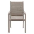 HESPERIDE - Fauteuil de jardin empilable "Allure" beige & avoine aluminium et texaline - vignette