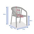 HESPERIDE - Fauteuil de jardin empilable "Riu" Cappucino & café aluminium - vignette