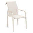 HESPERIDE - Fauteuil de jardin empilable "Diese" argile & ivoire aluminium et texaline - vignette