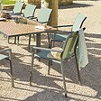HESPERIDE - Fauteuil de jardin empilable "Essentia" vert olive & graphite en aluminium traité epoxy - vignette
