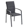 HESPERIDE - Fauteuil de jardin empilable "Diese" anthracite & graphite en aluminium traité époxy - vignette