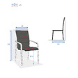 HESPERIDE - Fauteuil de jardin empilable "Diese" anthracite & graphite en aluminium traité époxy - vignette