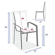 HESPERIDE - Fauteuil de jardin empilable "Axant" lin & argile en alumunium - vignette