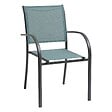 HESPERIDE - Fauteuil de jardin empilable "Piazza" vert jade & graphite en aluminium traité époxy - vignette
