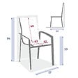 HESPERIDE - Fauteuil de jardin empilable "Axant" lin & blanc en aluminium traité époxy - vignette