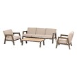 HESPERIDE - Salon de jardin "Axiome" 5 places beige et praline - vignette