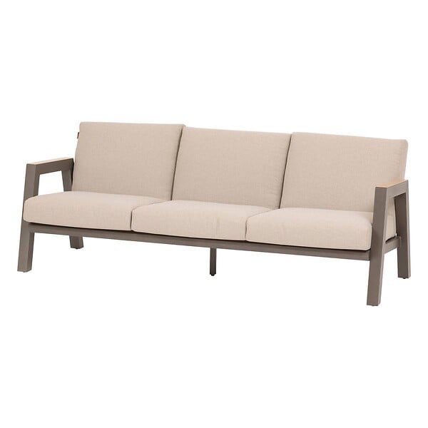 HESPERIDE - Salon de jardin "Axiome" 5 places beige et praline - large