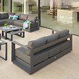 HESPERIDE - Canapé de jardin "Allure" 3 places graphite & gris zebrano en aluminium traité époxy - vignette