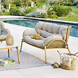 HESPERIDE - Canapé de jardin "Meloane" beige 2 places en acier polyester - vignette