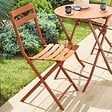 HESPERIDE - Chaise de jardin pliante "Greensboro" ambre en acier traité époxy - vignette