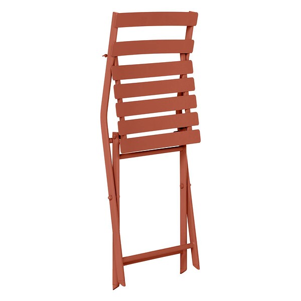 HESPERIDE - Chaise de jardin pliante "Greensboro" ambre en acier traité époxy - large