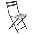 HESPERIDE - Chaise de jardin pliante "Greensboro" graphite en acier traité époxy - vignette