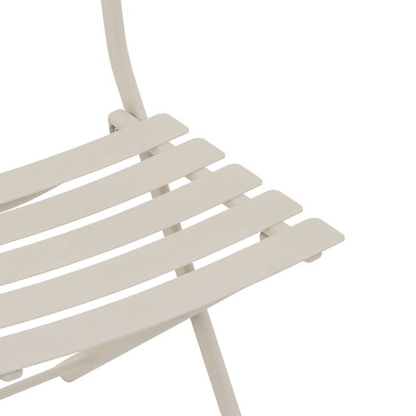 HESPERIDE - Chaise pliante "Greensboro" argile en acier traité en epoxy - large