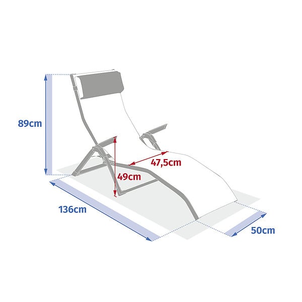 HESPERIDE - Transat "Decima" lin & argile aluminium et texaline - large