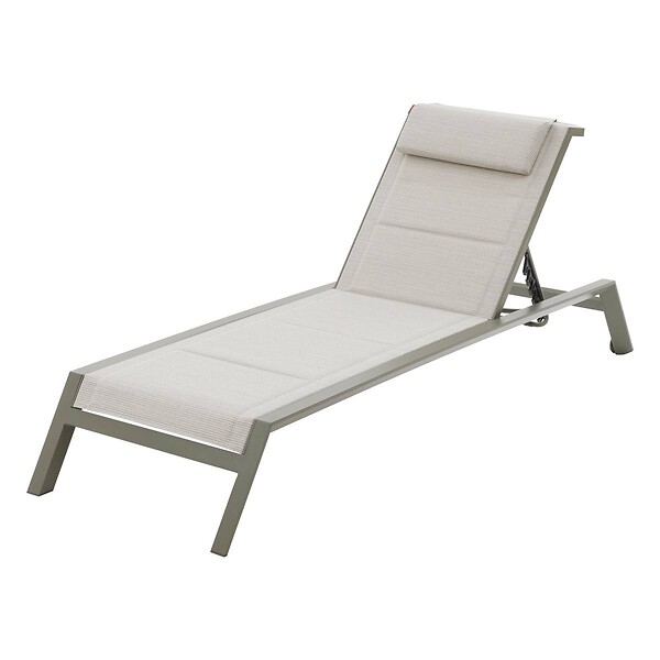 HESPERIDE - Transat "Allure" vert & vert laurier 2 roues en aluminium et texaline - large