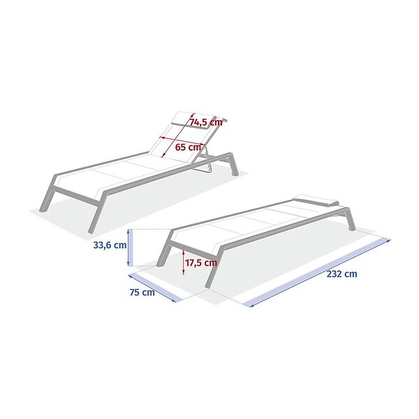 HESPERIDE - Transat "Allure" vert & vert laurier 2 roues en aluminium et texaline - large