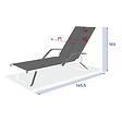 HESPERIDE - Transat "Bayamo" ardoise & graphite en aluminium traité époxy - vignette