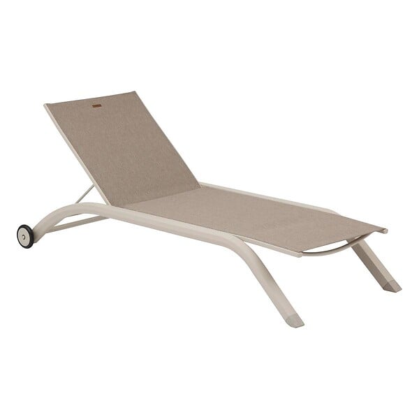 HESPERIDE - Transat "Jimani" badianne & argile 2 roues en aluminium et texaline - large