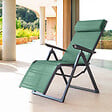 HESPERIDE - Fauteuil de jardin inclinable "Decima" vert olive & graphite 8 positions en aluminium traité époxy - vignette