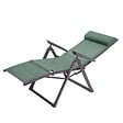 HESPERIDE - Fauteuil de jardin inclinable "Decima" vert olive & graphite 8 positions en aluminium traité époxy - vignette