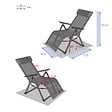 HESPERIDE - Fauteuil de jardin inclinable "Decima" vert olive & graphite 8 positions en aluminium traité époxy - vignette