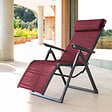 HESPERIDE - Fauteuil de jardin inclinable "Decima" bordeaux & graphite 8 positions en aluminium traoté époxy - vignette