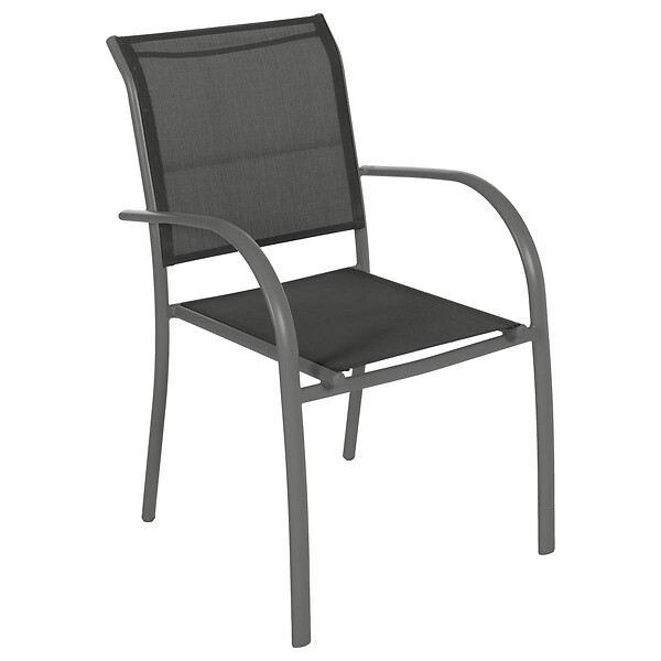 HESPERIDE - Fauteuil De Jardin En Texaline Piazza Gris Anthracite/graphite - large