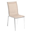 HESPERIDE - Chaise de jardin empilable "Axant" lin & blanc en aluminium traité époxy - vignette
