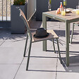 HESPERIDE - Chaise de jardin empilable "Essentia" lin & vert laurier aluminium et texaline - vignette