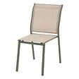 HESPERIDE - Chaise de jardin empilable "Essentia" lin & vert laurier aluminium et texaline - vignette