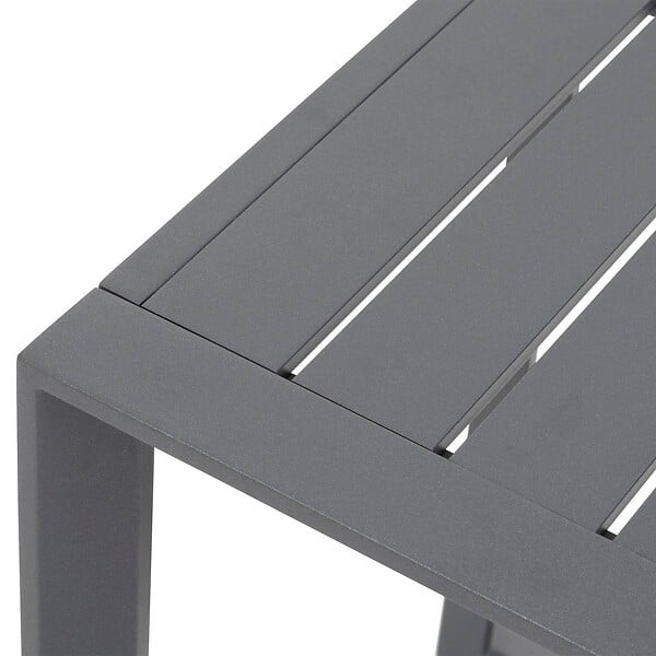 HESPERIDE - Table d'appoint carrée "Allure" graphite 44 x 44 x 55cm en aluminium - large