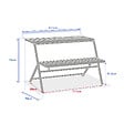 HESPERIDE - Ensemble table et banc de balcon Drilia olive - 2 places - Hespéride - vignette